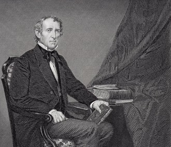 MEGHATÁROZATLAN - 1800 KÖRÜL: John Tyler 1790-től 1862-ig. Az Egyesült Államok 10. elnöke 1841-1845 Alonzo Chappel festményéről.