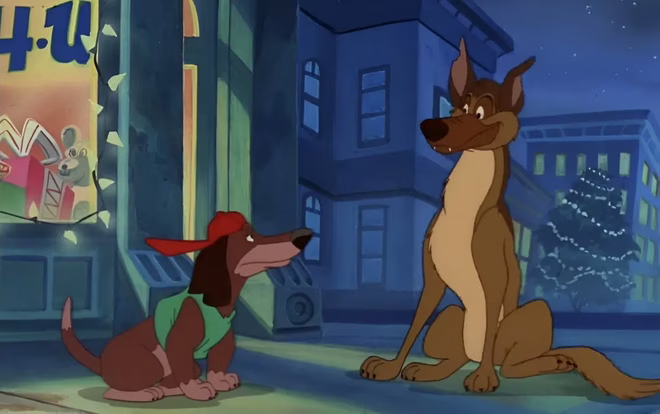 Charlie und Itchy aus dem Film &ldquo;An All Dogs Christmas Carol&rdquo;.