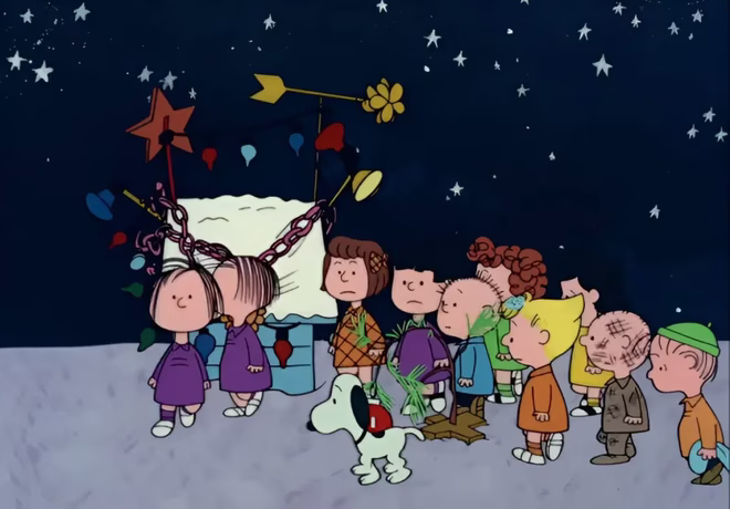 Snoopy und die anderen aus &ldquo;A Charlie Brown Christmas&rdquo;